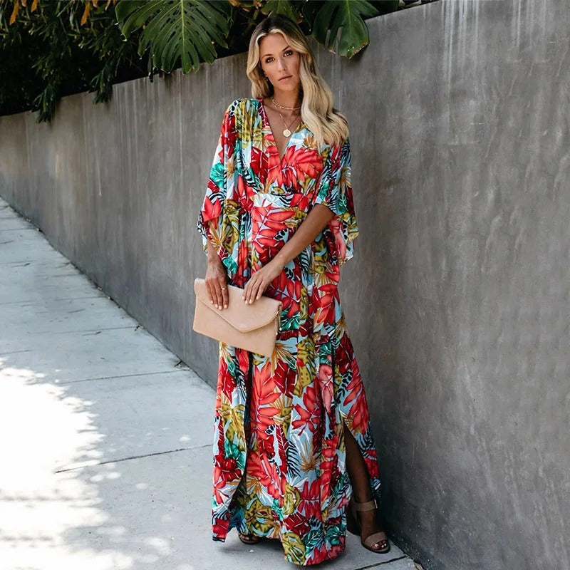 Juniper - Boho Breeze Kimono Maxi Jurk