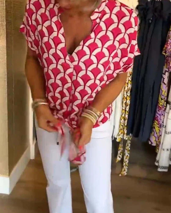 SOLVEIG I STIJLVOL GEPRINTE BLOUSE