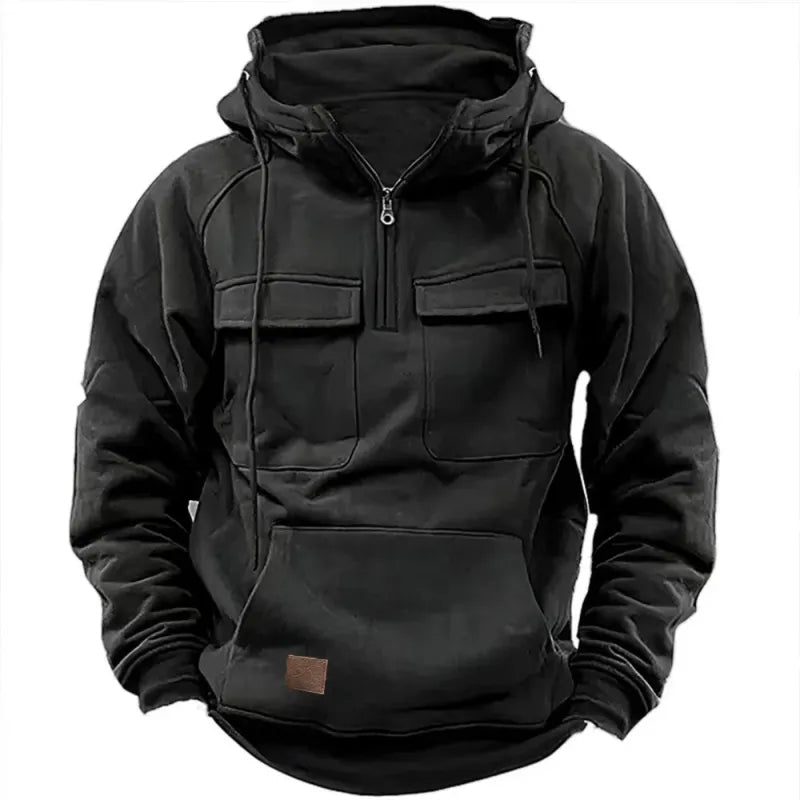 Adam – Hoodie met rits en borstzakken