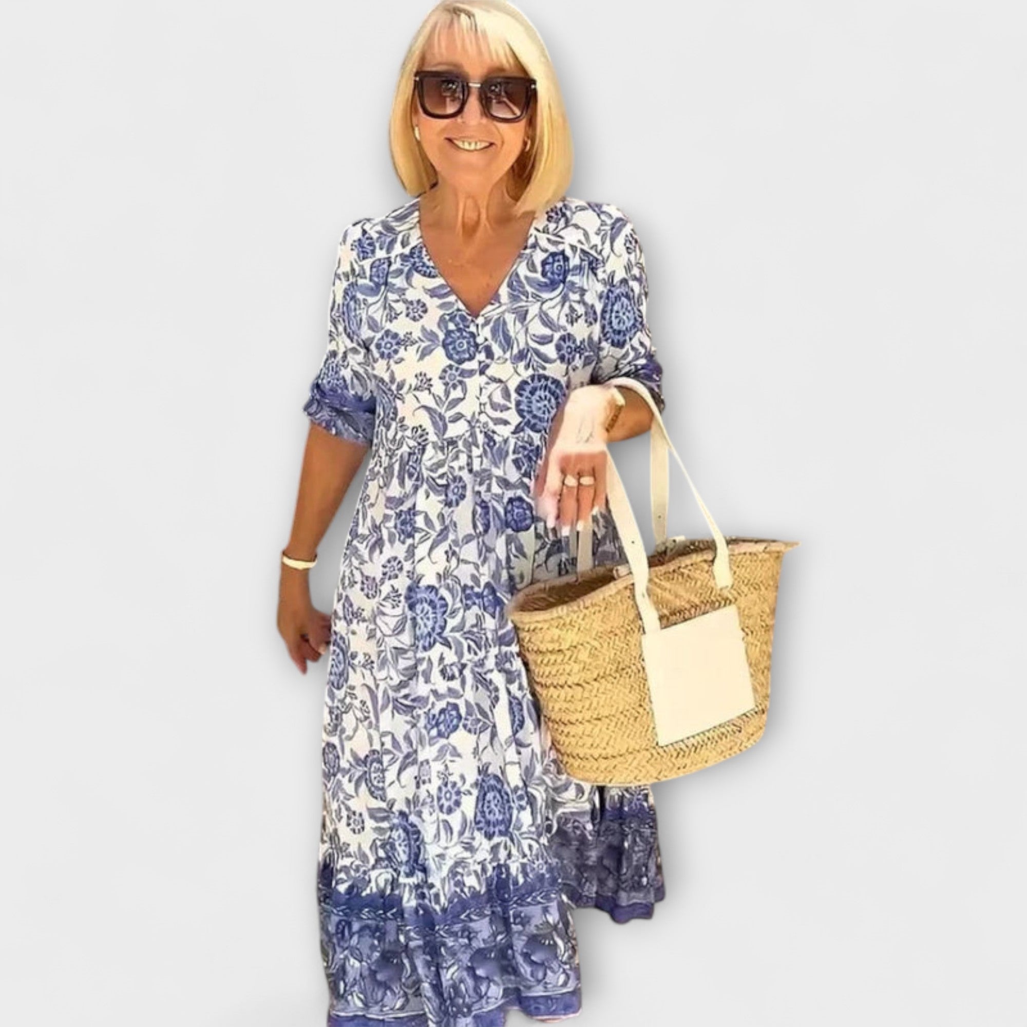 Caitlin - Elegant bloemenjurk met een luchtig ontwerp