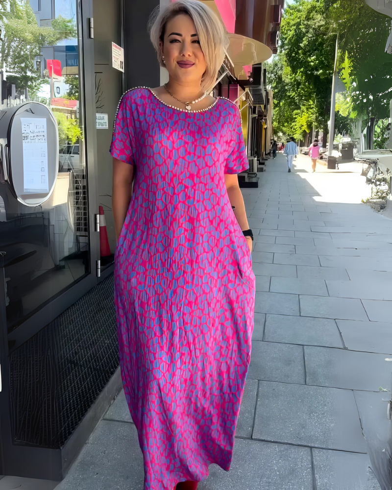 MONTI - ELEGANTE JURK MET PRINT