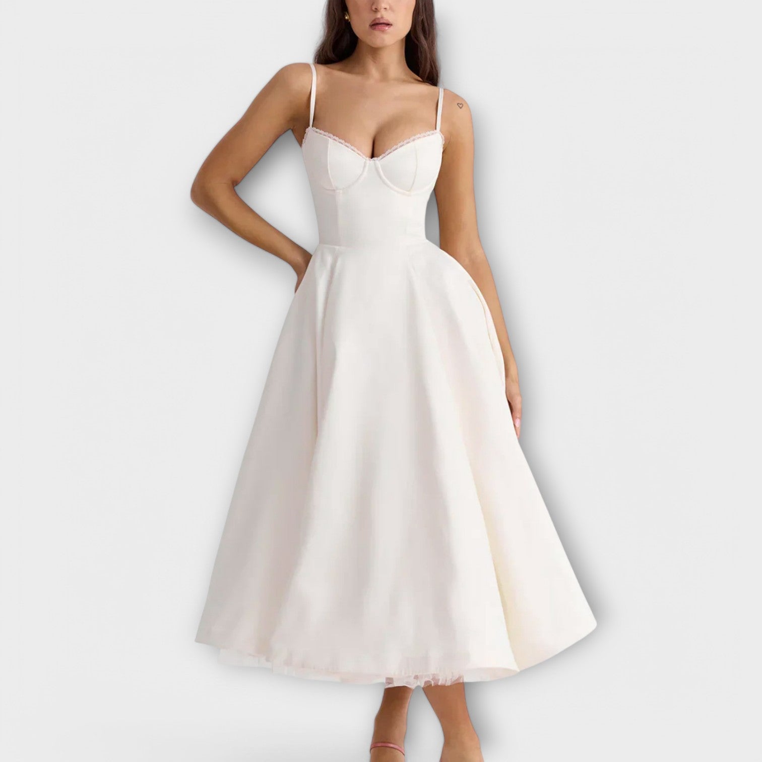 Mélie – Licht zomerjurk met korsetdetail