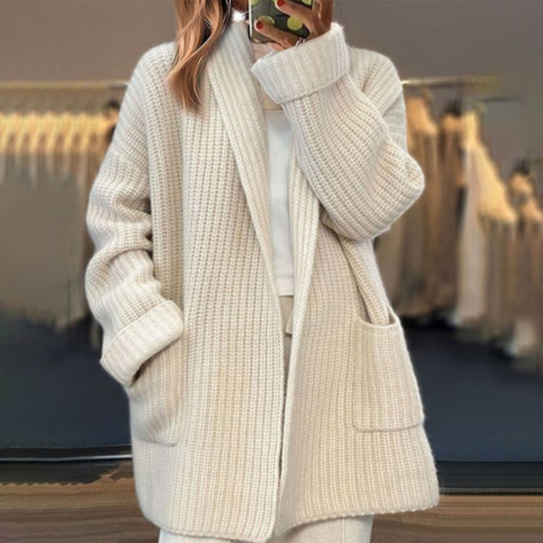 Irene – Gebreide vest in wolmix