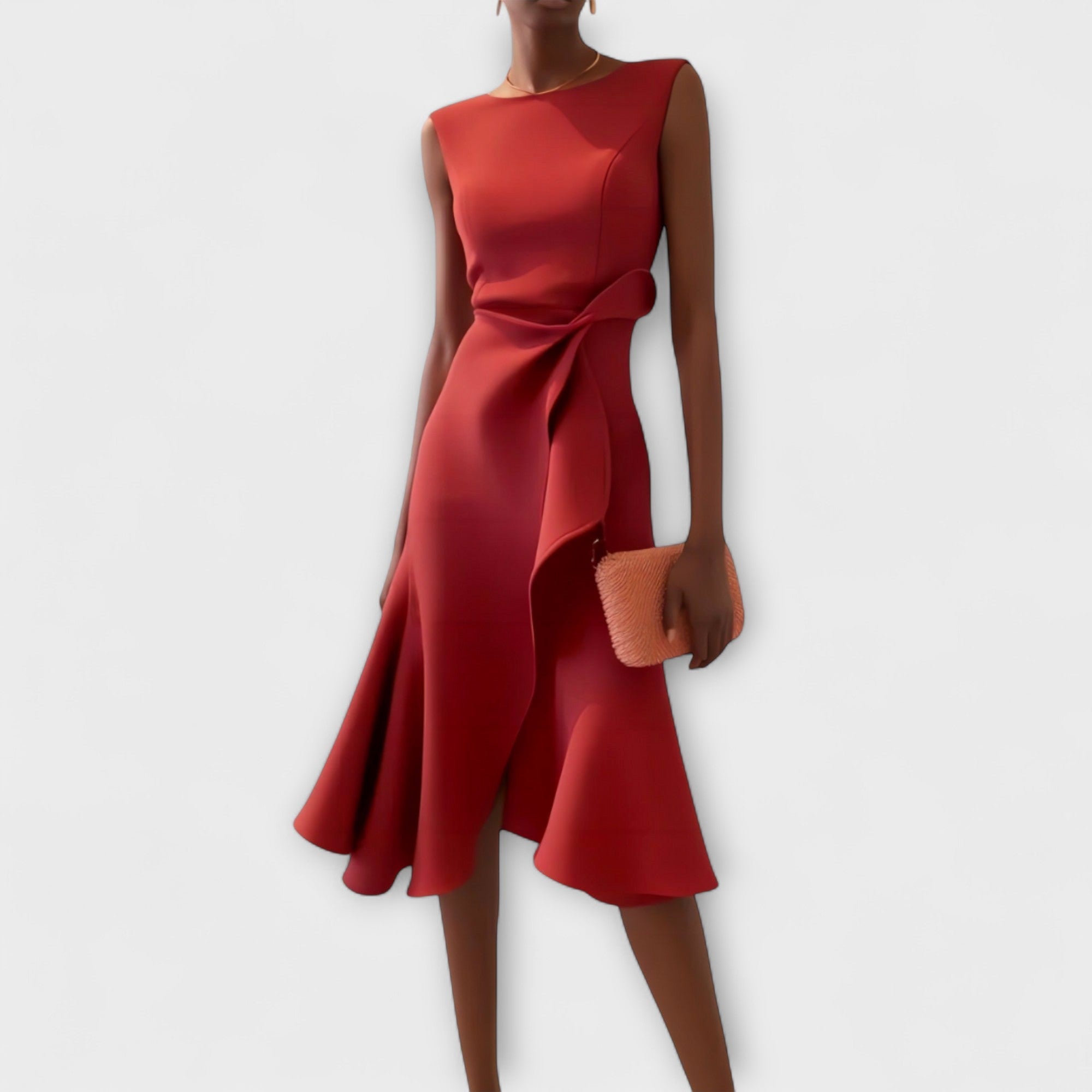 Juliette – Drapeer asymmetrische Midijurk