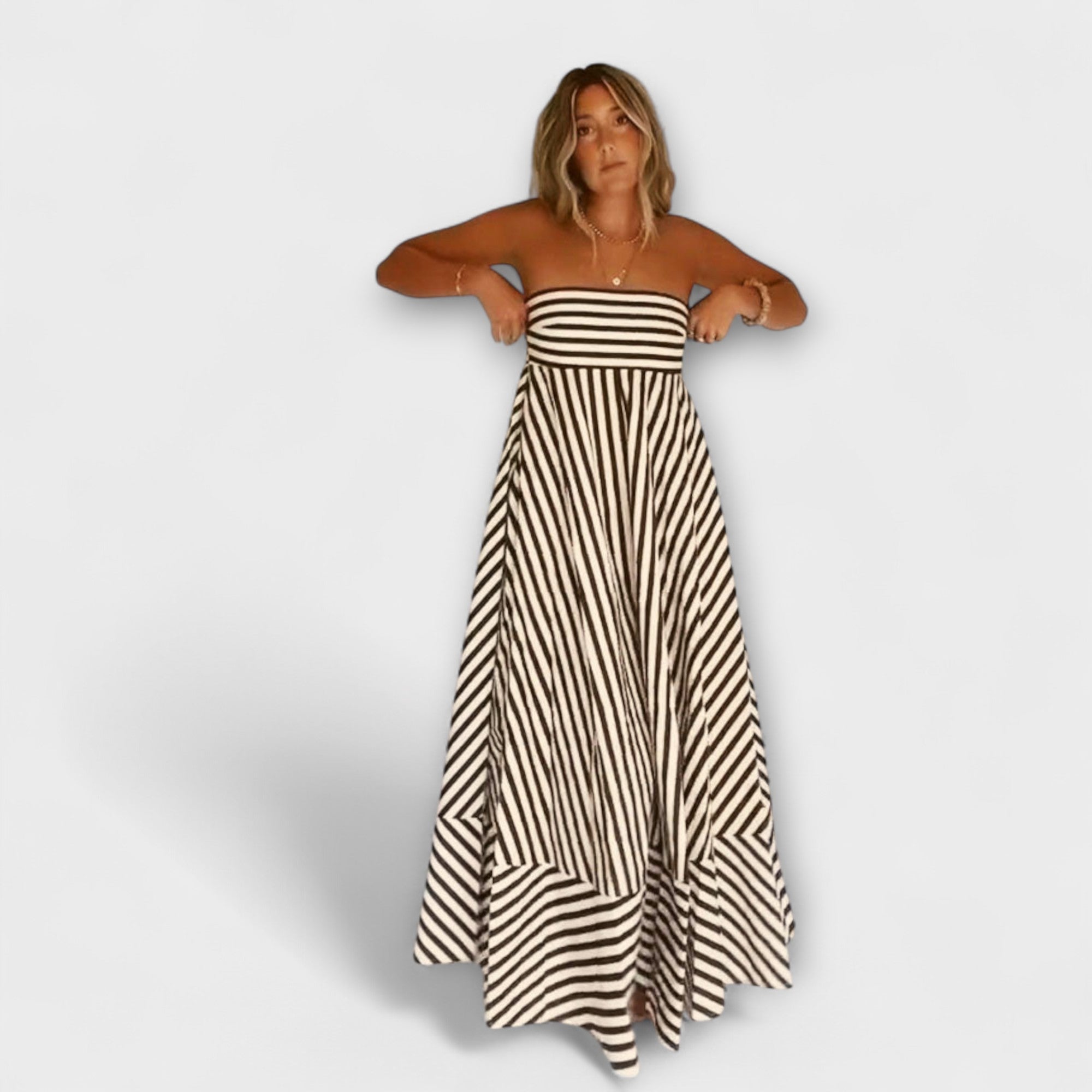 Nocturnal Charm Rüsch Maxi Jurk