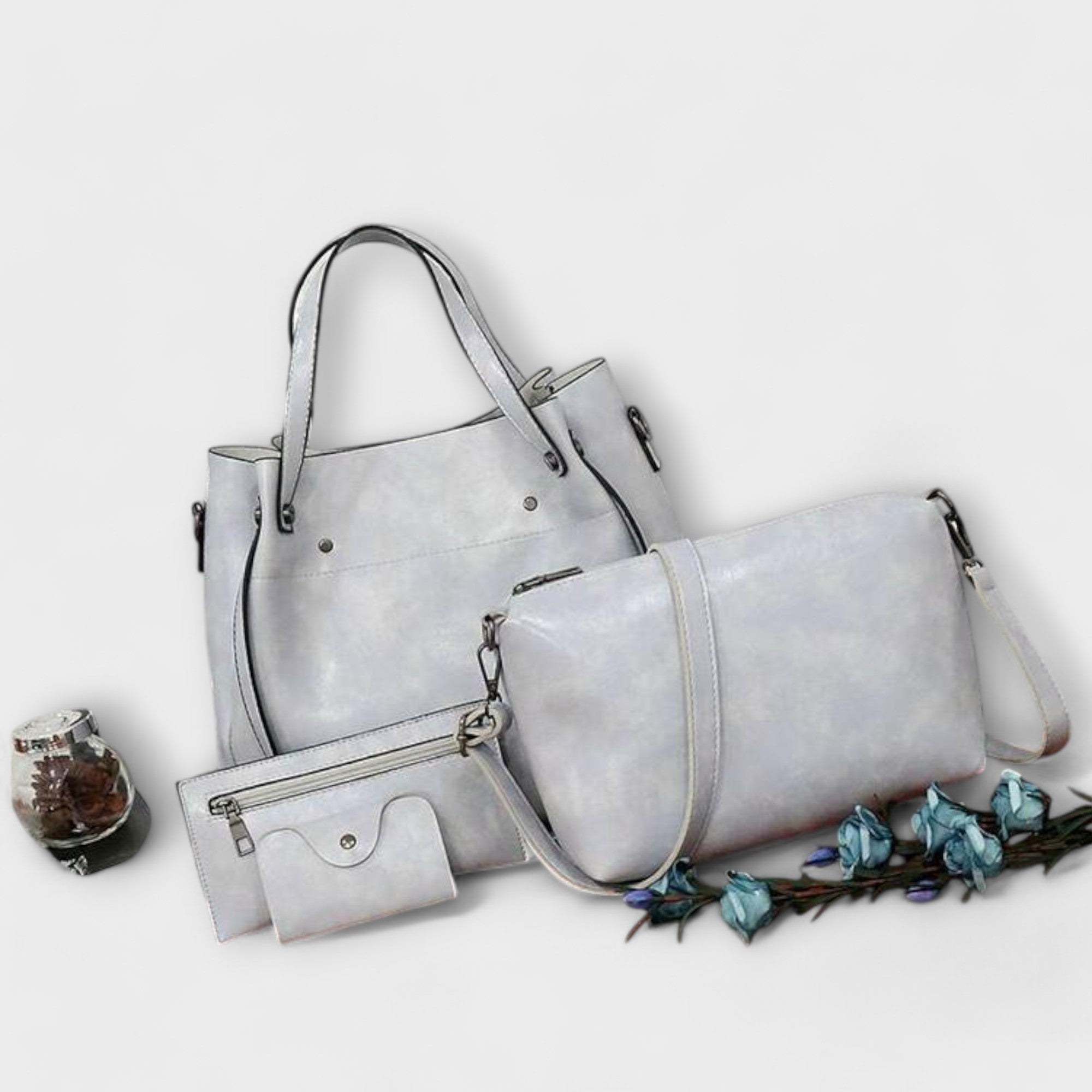 Lora. - 4-delig Vintage Tas Set