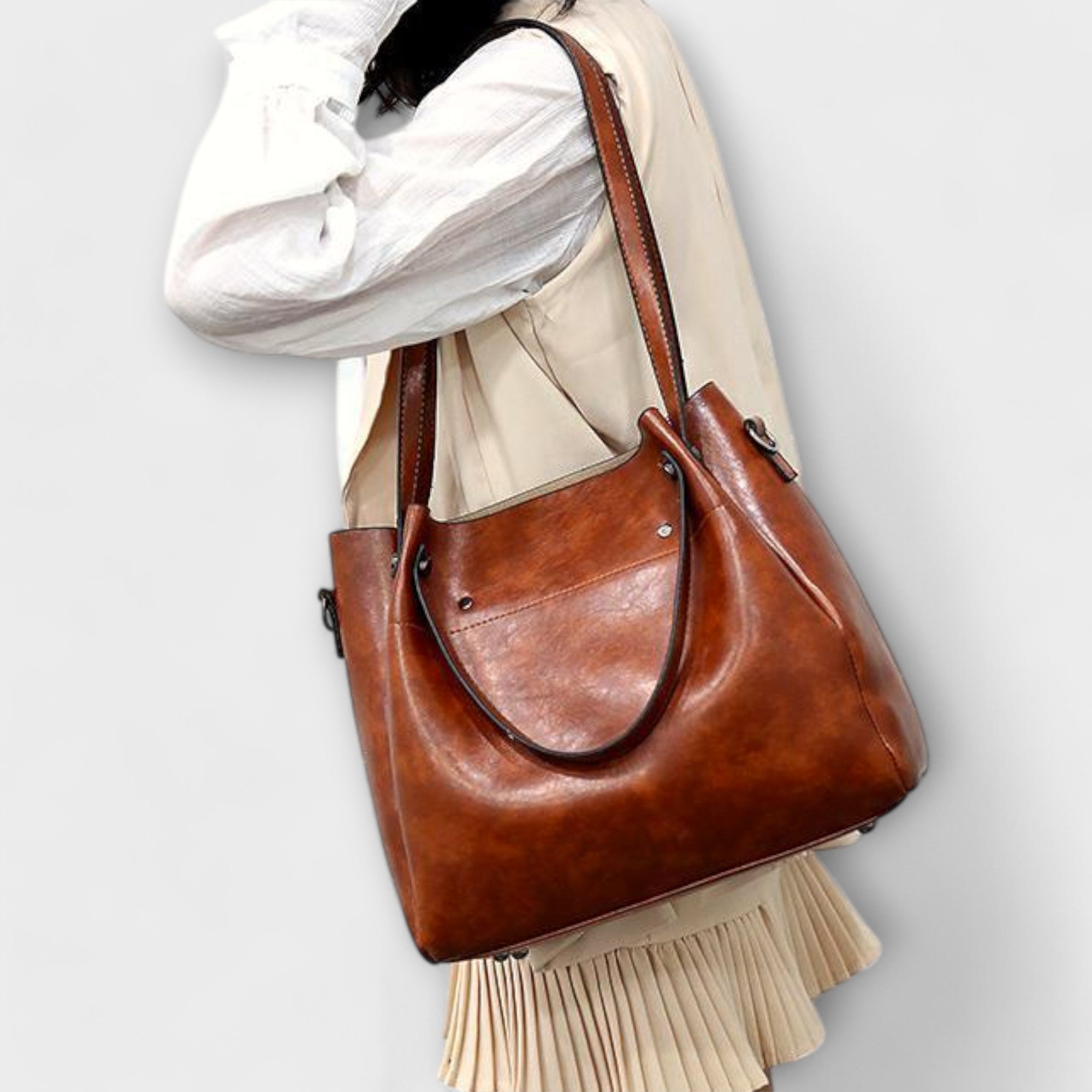 Lora. - 4-delig Vintage Tas Set