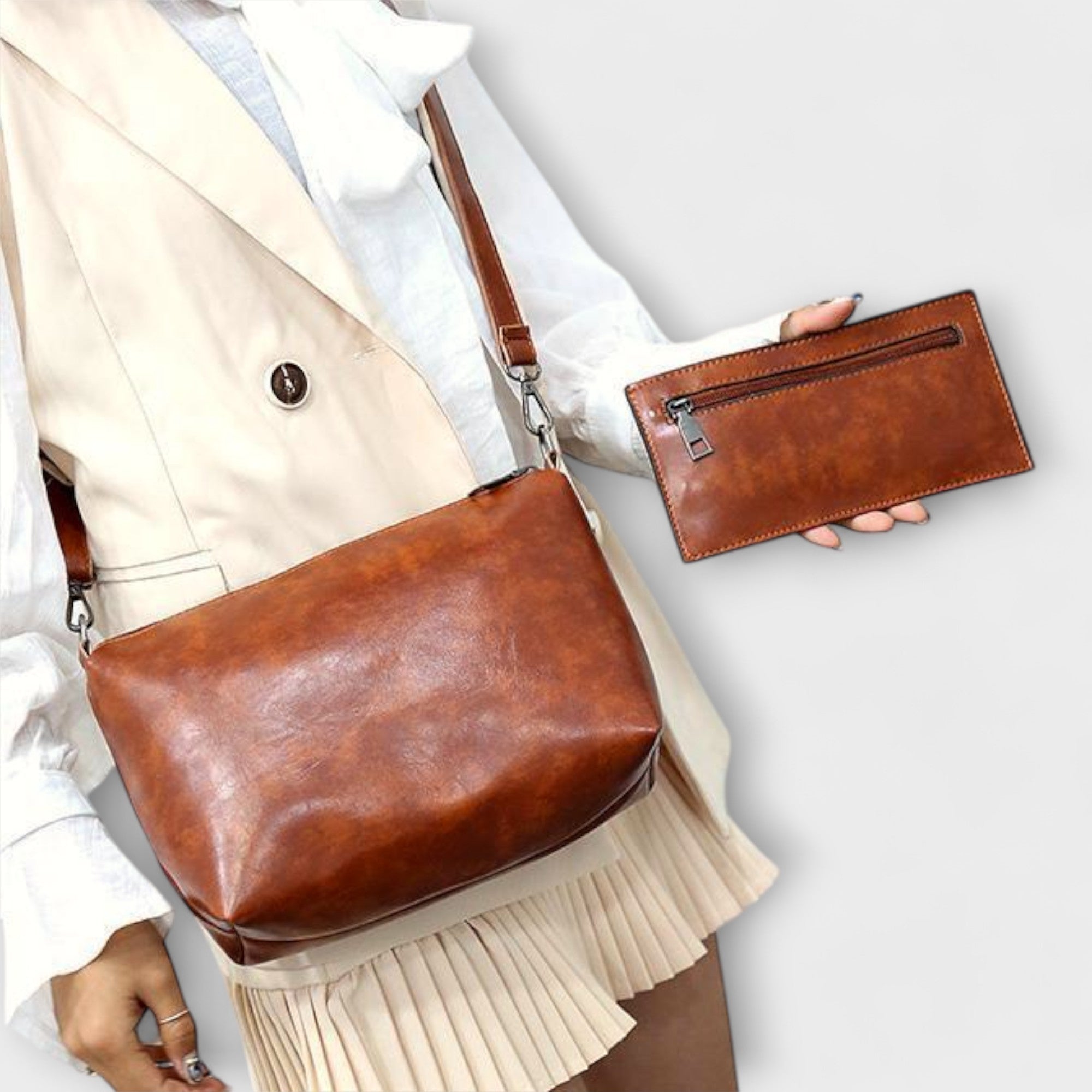 Lora. - 4-delig Vintage Tas Set
