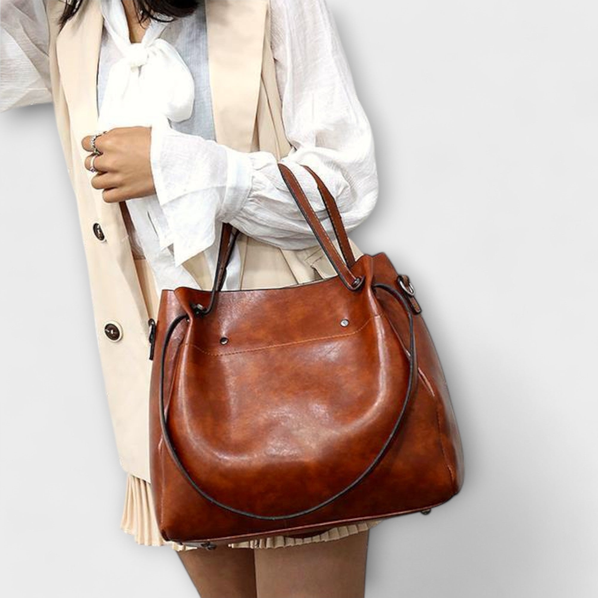 Lora. - 4-delig Vintage Tas Set