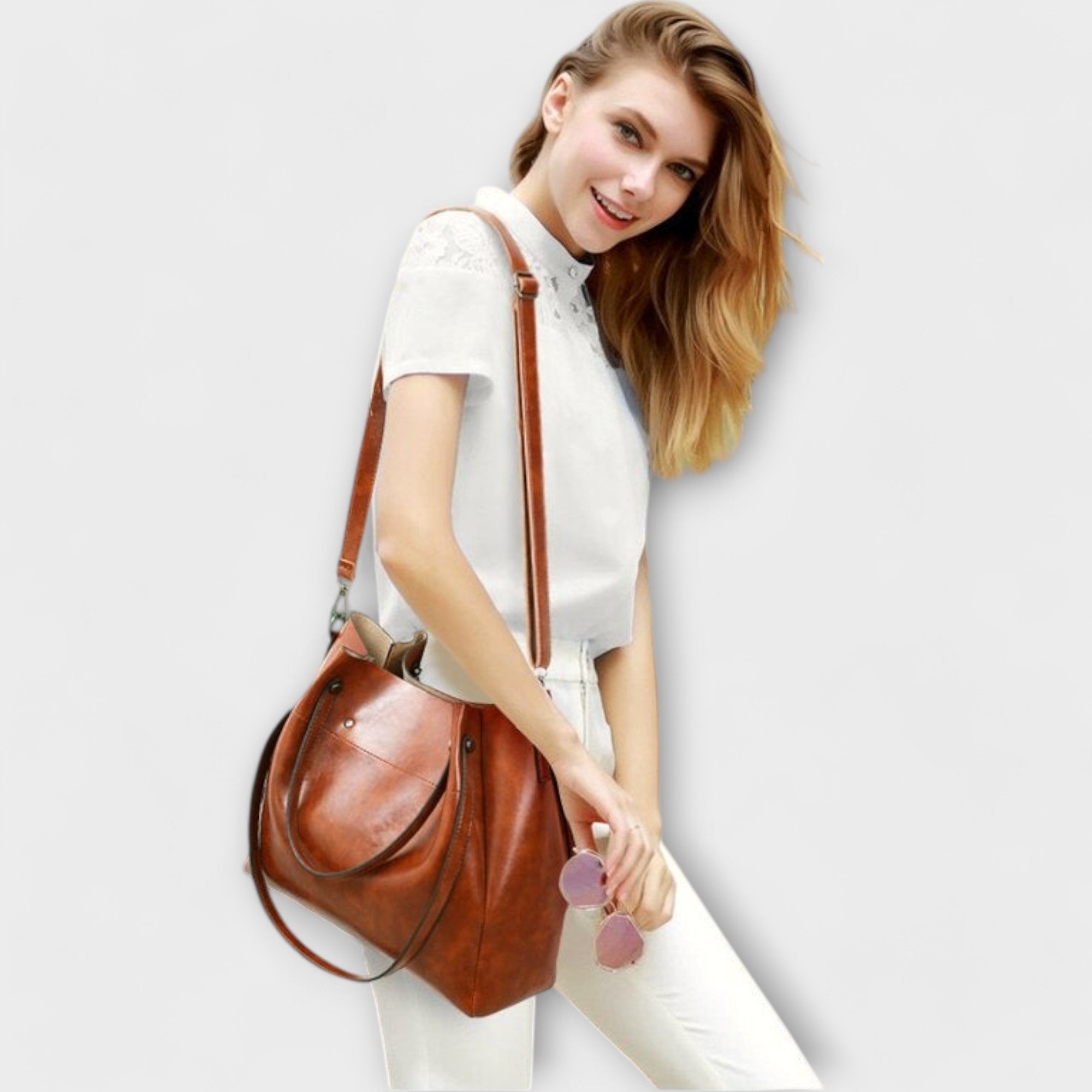 Lora. - 4-delig Vintage Tas Set