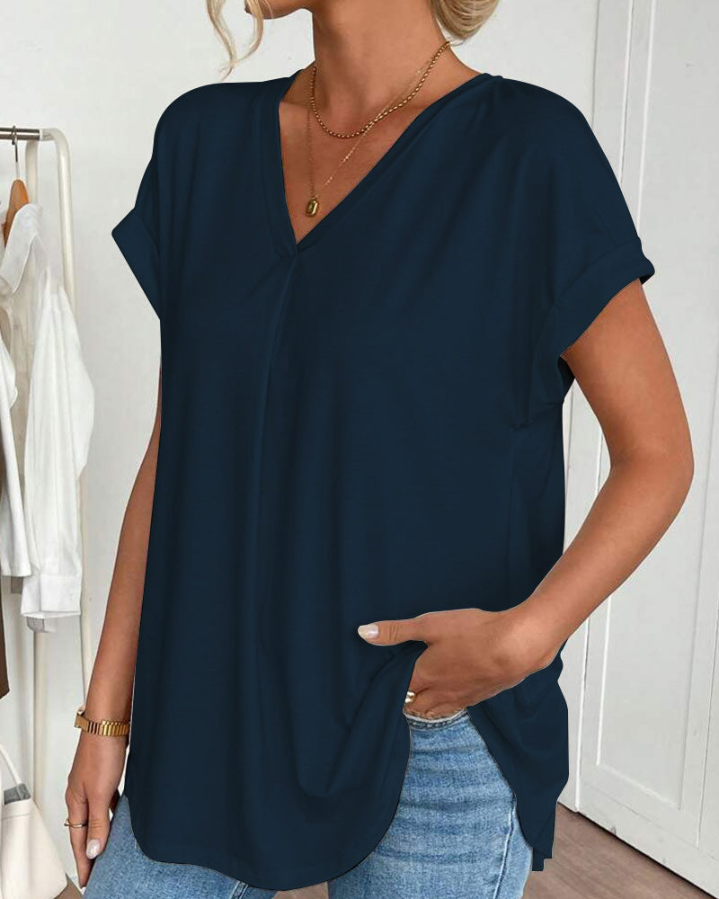 TRUDE I KLASSIEKE KORTEMOUWBLUSE