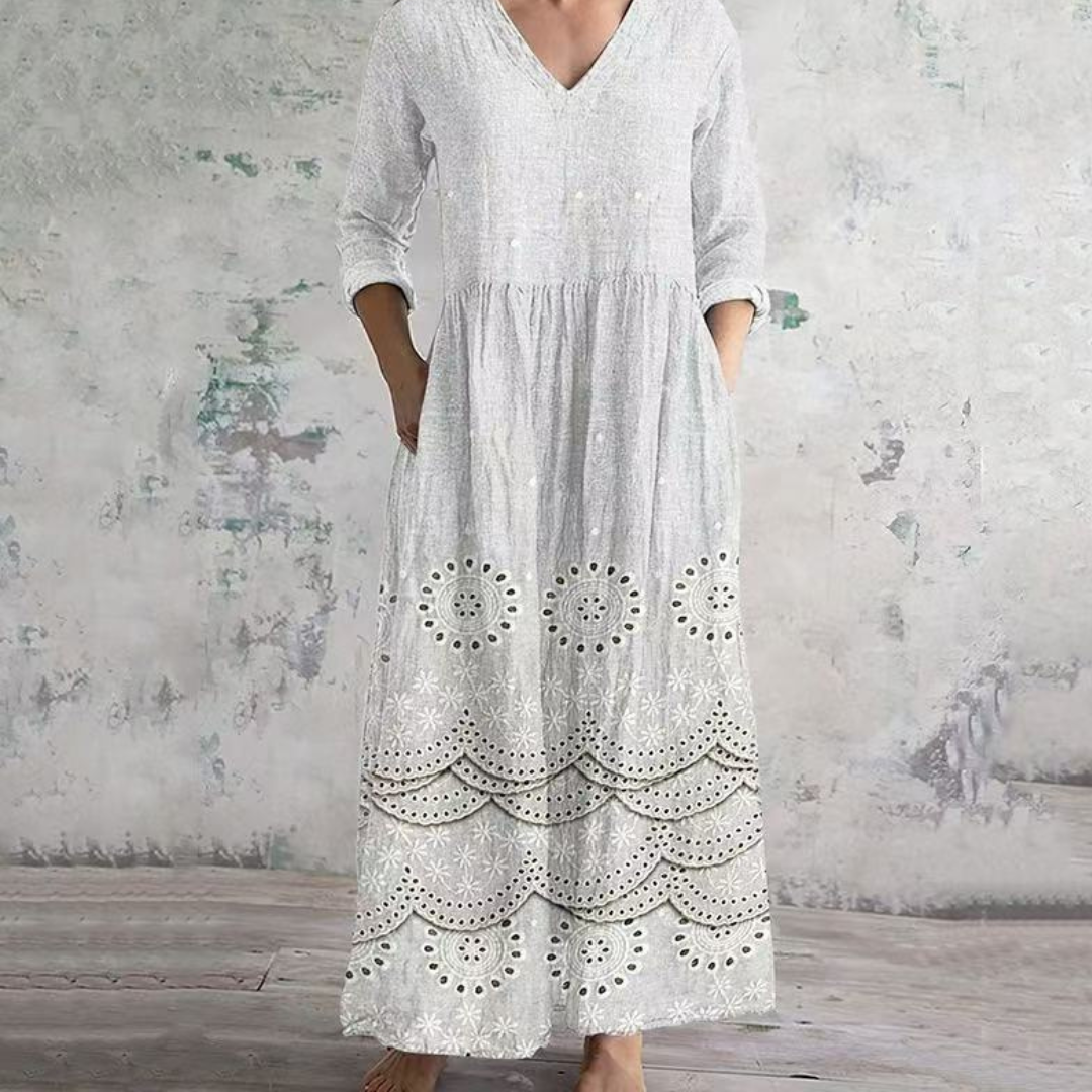 Claudine – Jurk met kleurrijk patroon