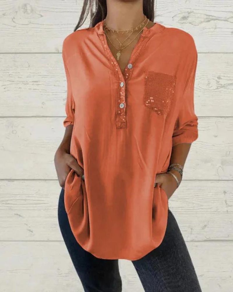 ELINE - V-hals chique shirt