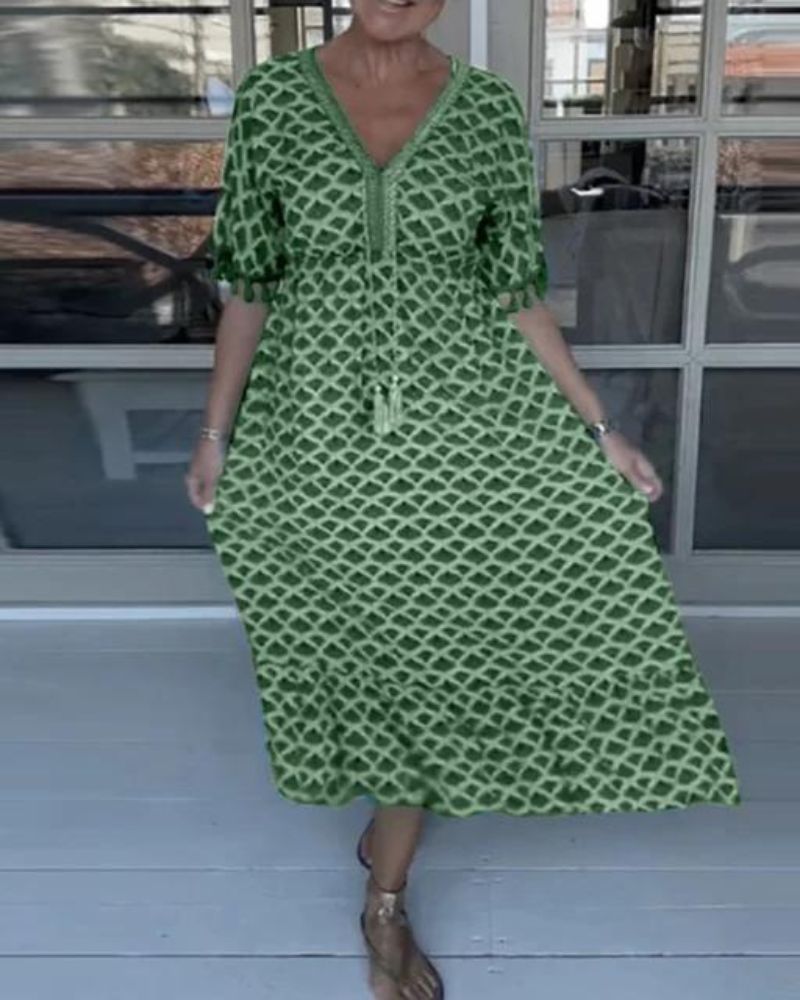 ARENAS Jurk met V-hals print
