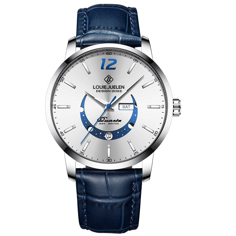 Elegante horloge met maanfase