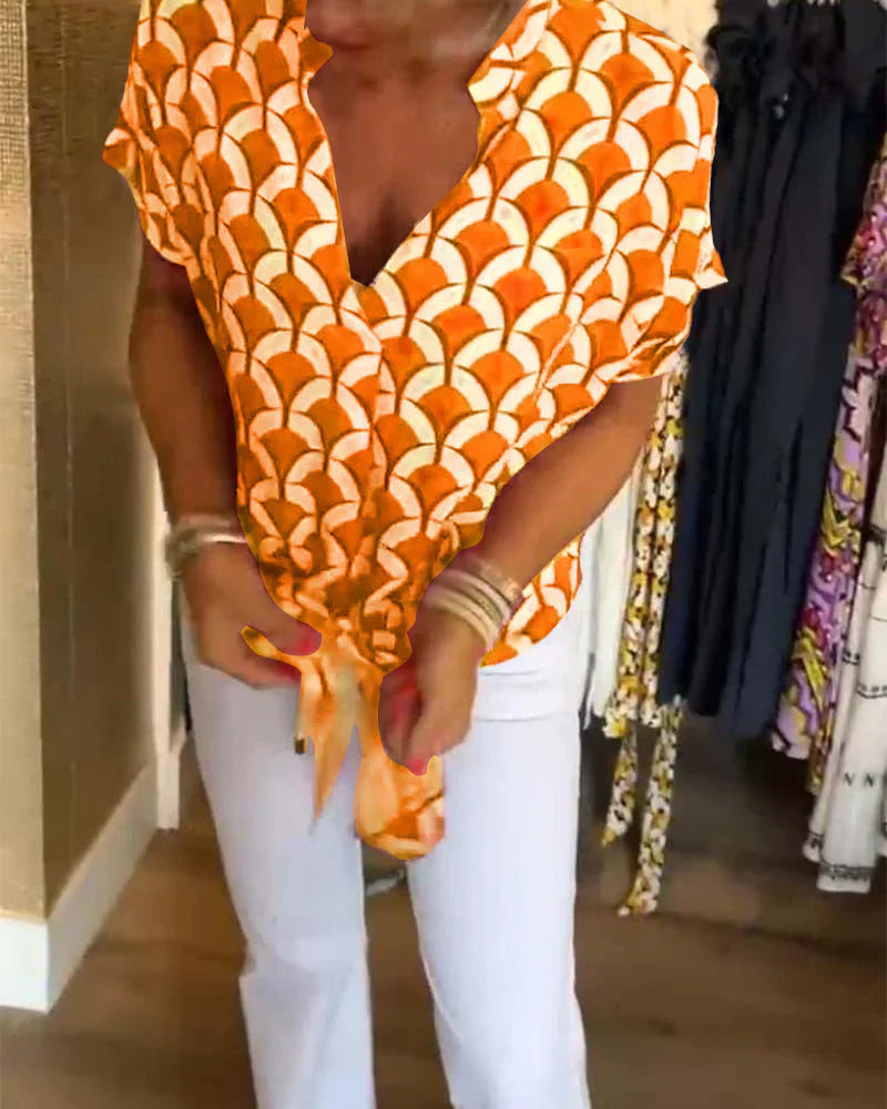 SOLVEIG I STIJLVOL GEPRINTE BLOUSE