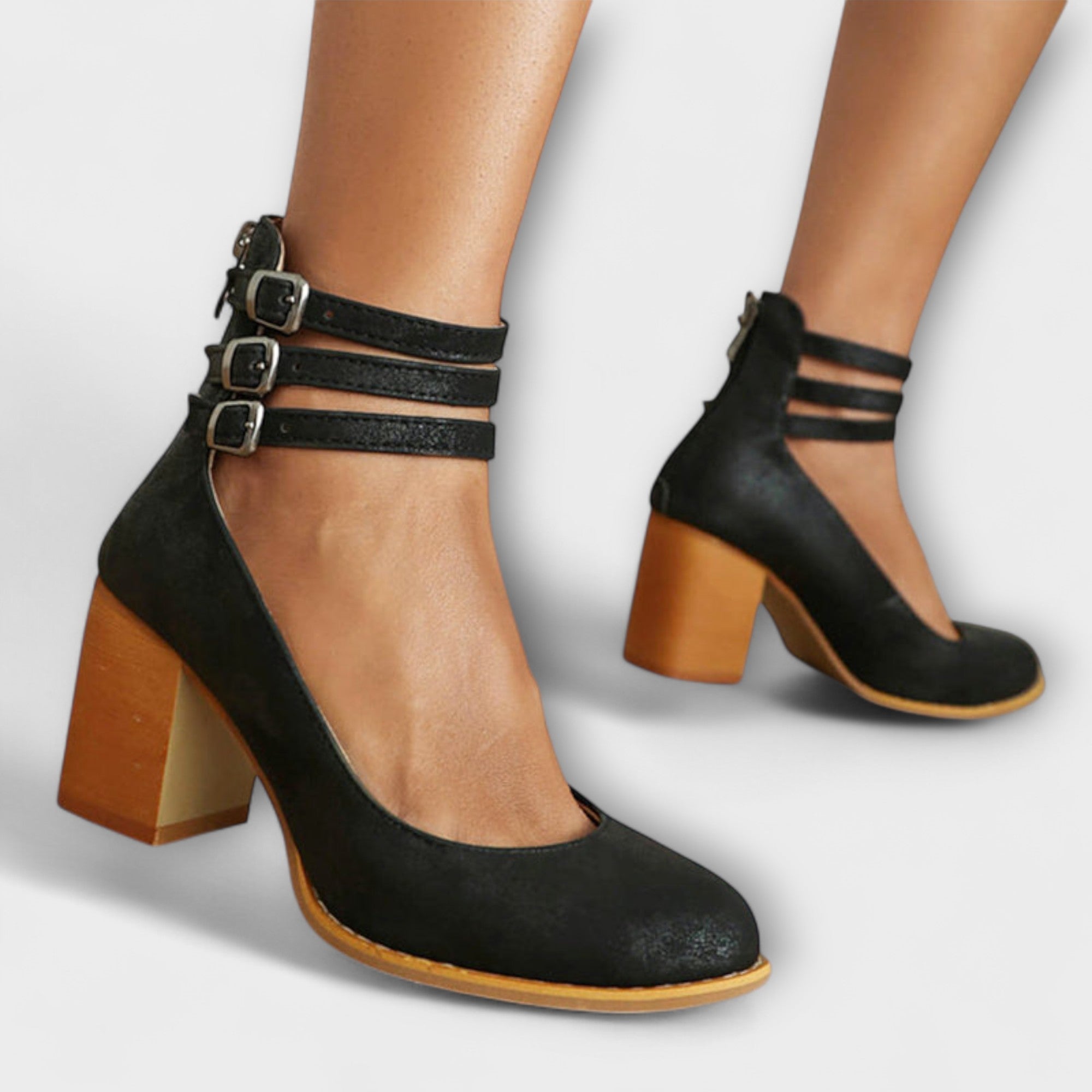 Hannah - Chunky Hakken met Casual Enkelschoenen