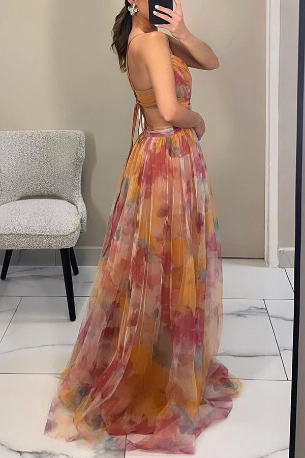Arabel - Prachtige maxi jurk met bloemenprint