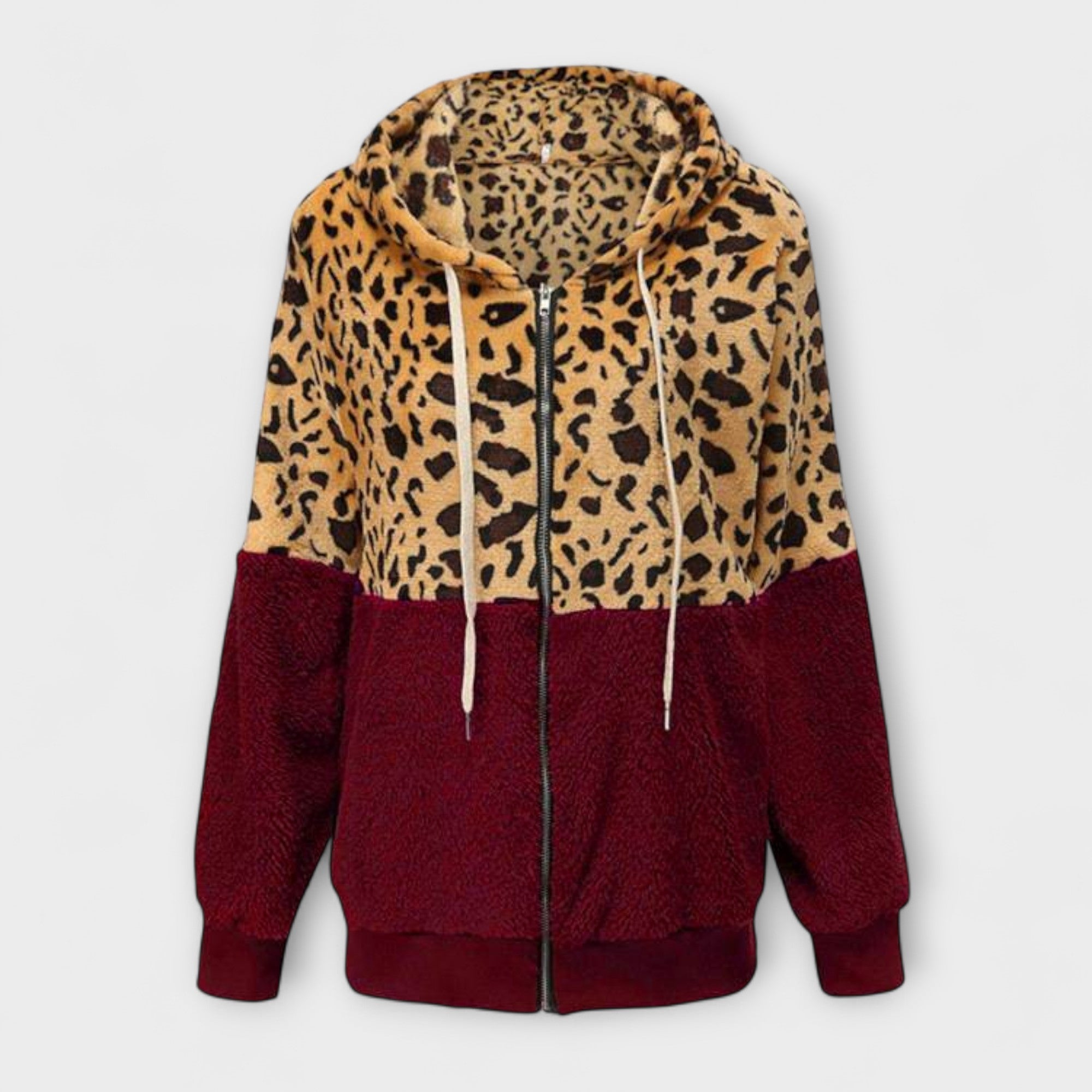 Lea - Fleece hoodie met luipaarddesign