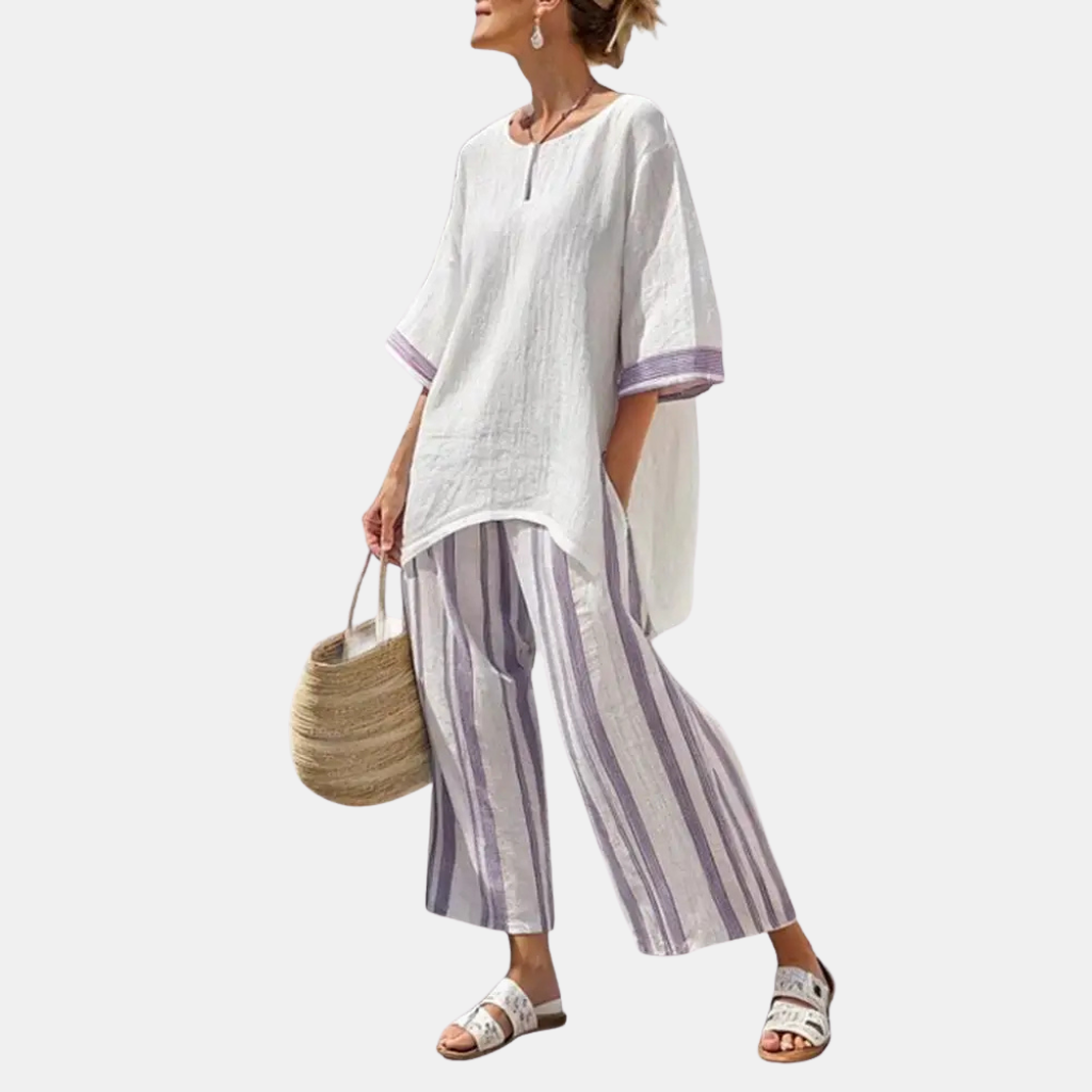Paloma  | Bamboo Linnen Stripe Set