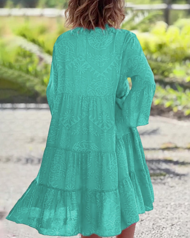 SARA – BOHO LOOSE JURK MET 3/4 MOUWEN