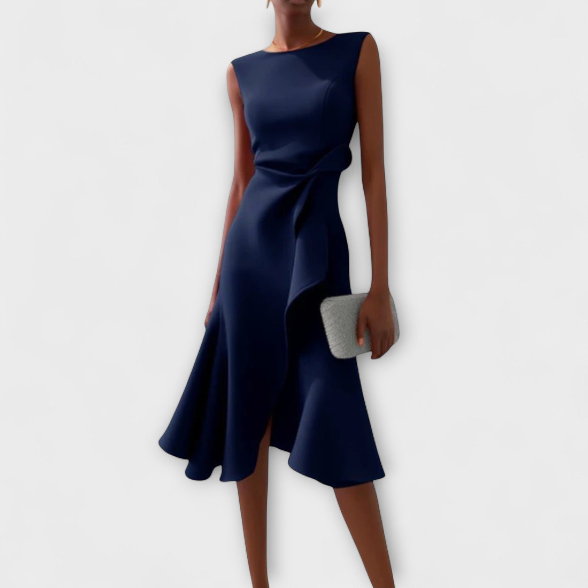 Juliette – Drapeer asymmetrische Midijurk