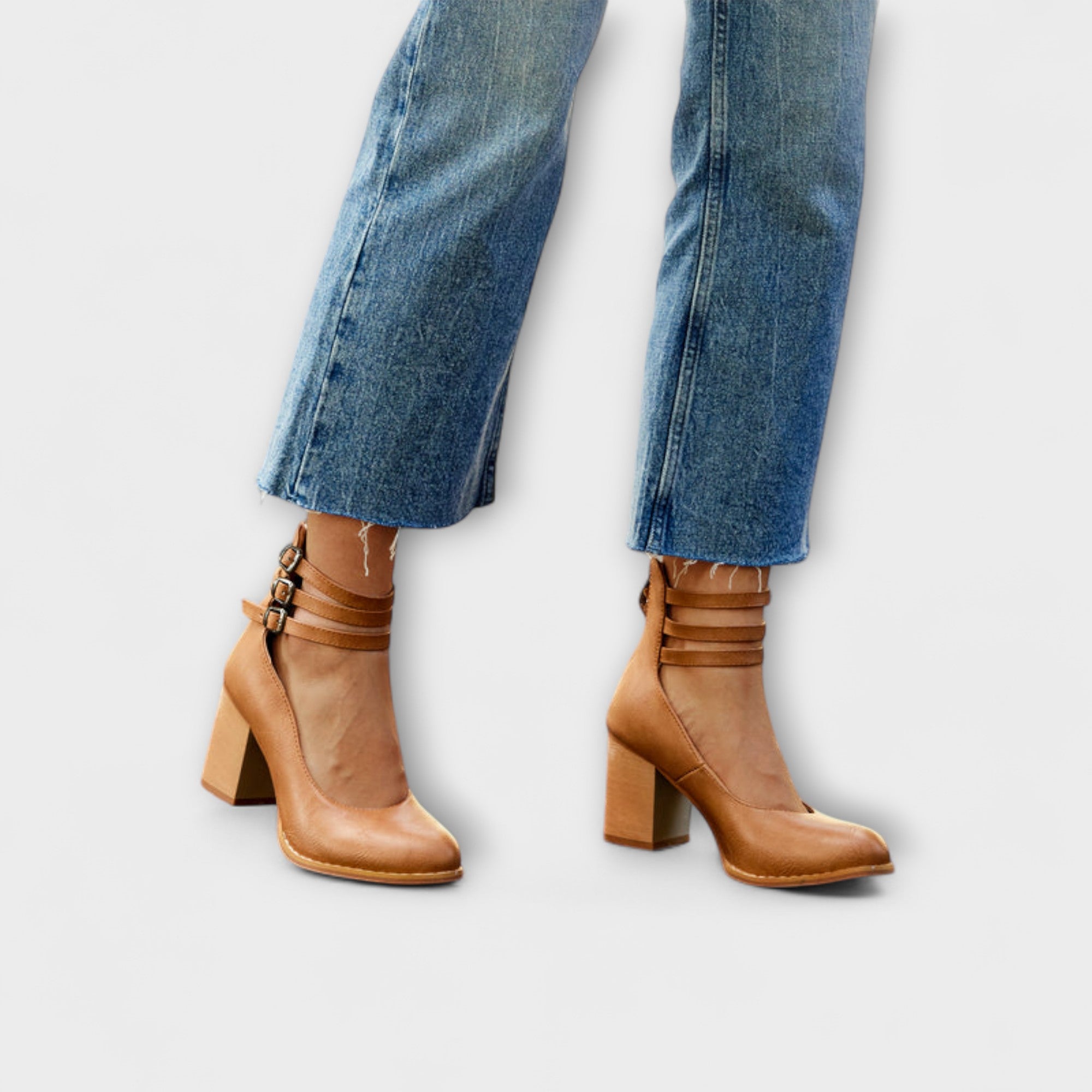 Hannah - Chunky Hakken met Casual Enkelschoenen