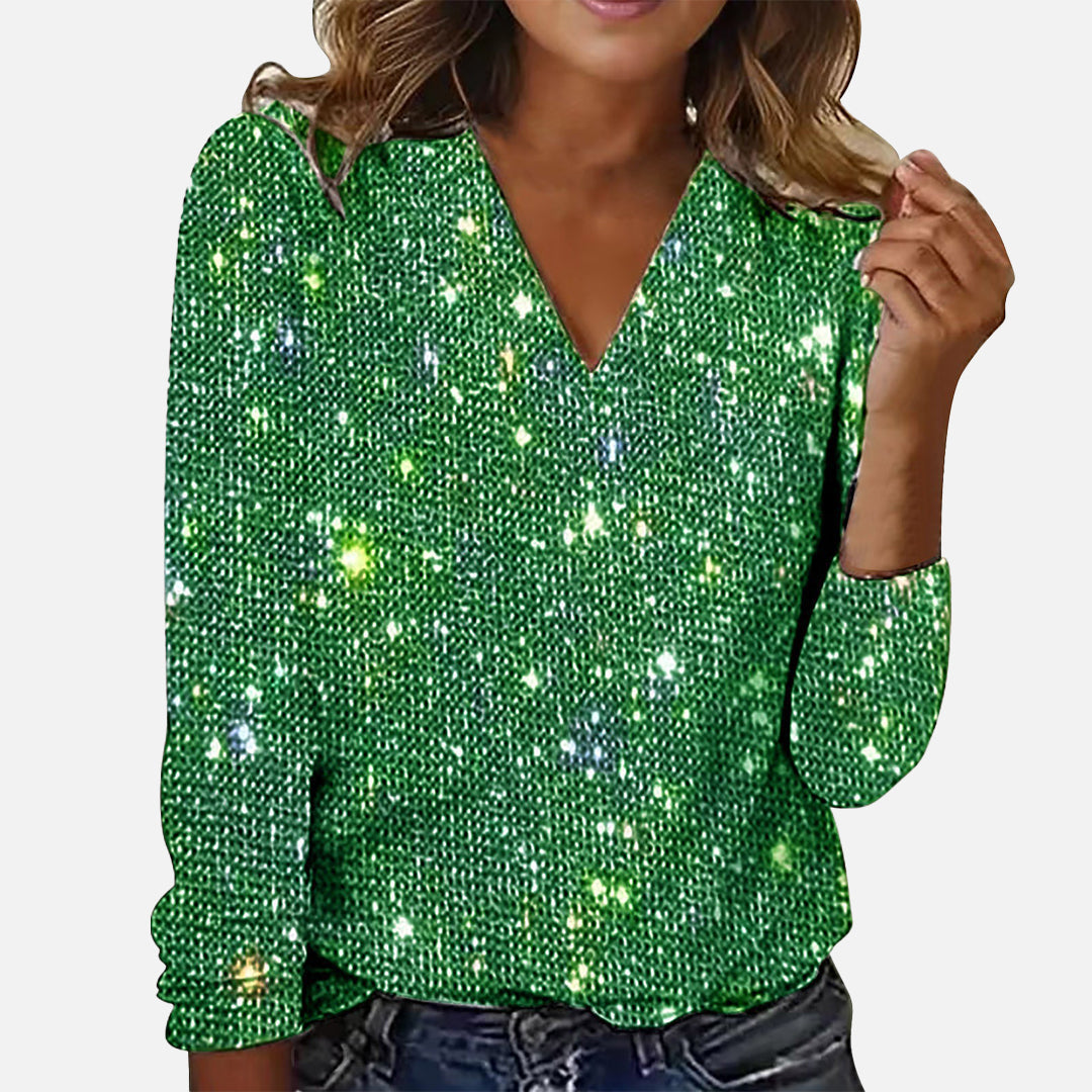 Jenny – Glitter Blouse V-hals