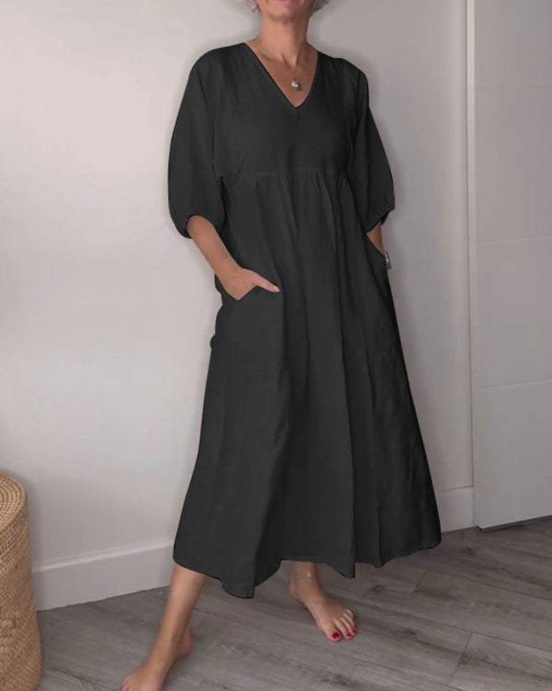 ELAENE - MAXI-JURK MET V-HALS