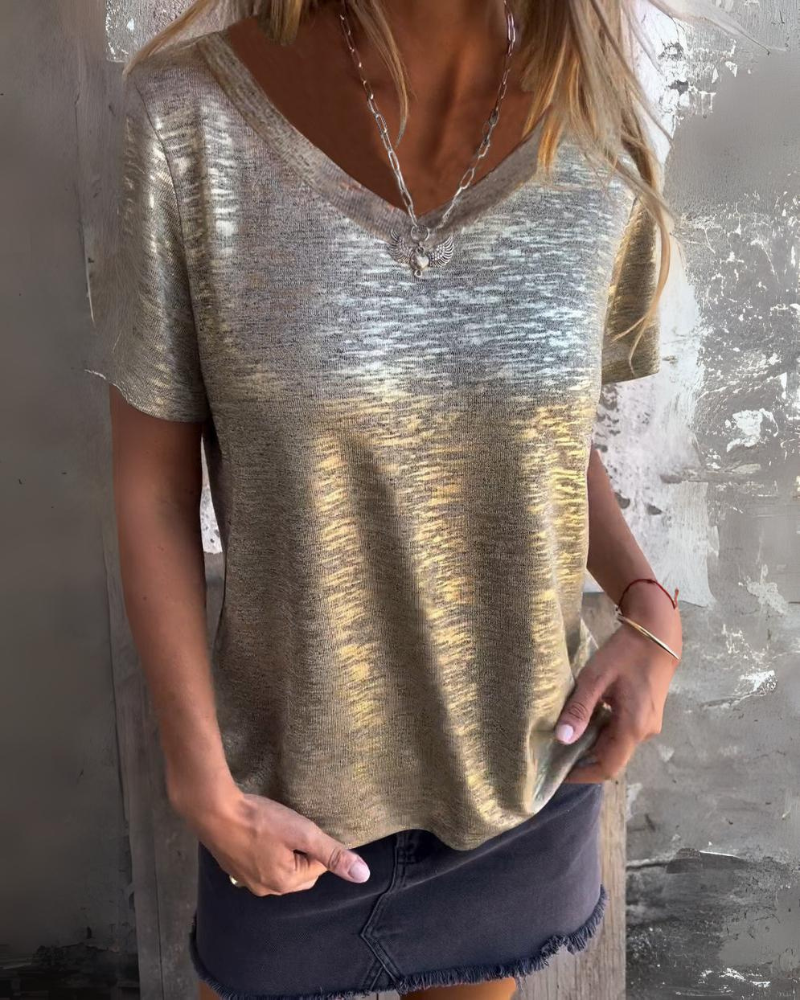MARIONA - Elegant T-shirt met korte mouwen