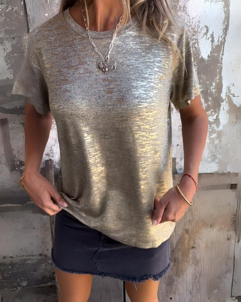 MARIONA - Elegant T-shirt met korte mouwen