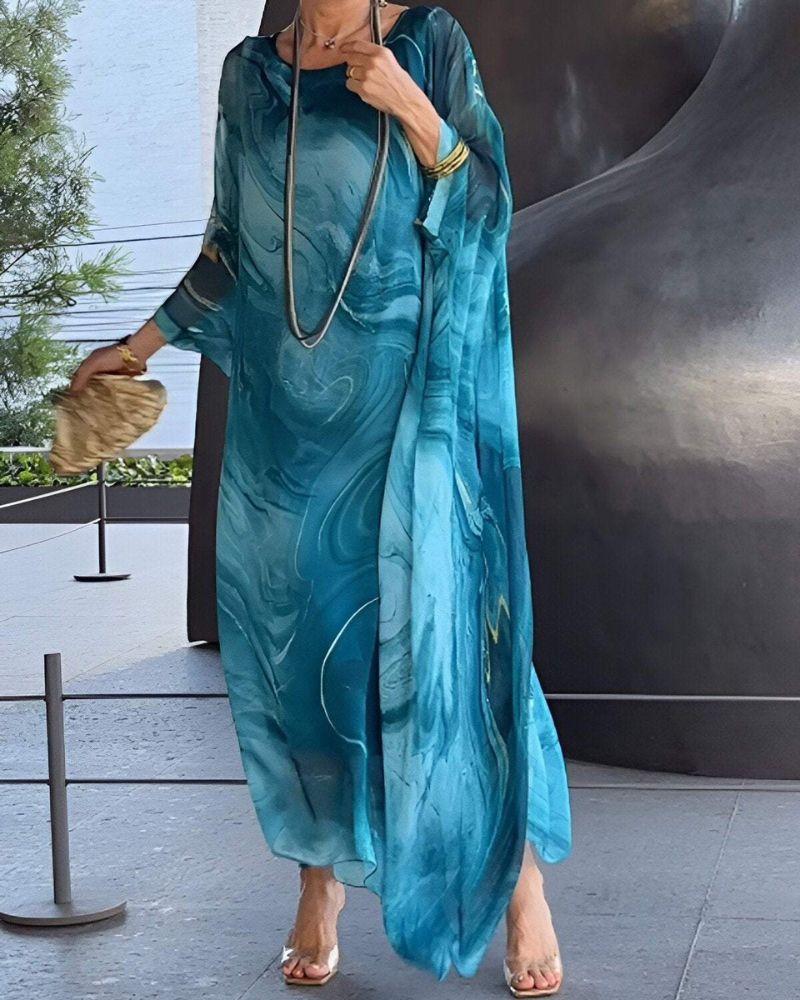 SOREA - Elegante chiffon jurk