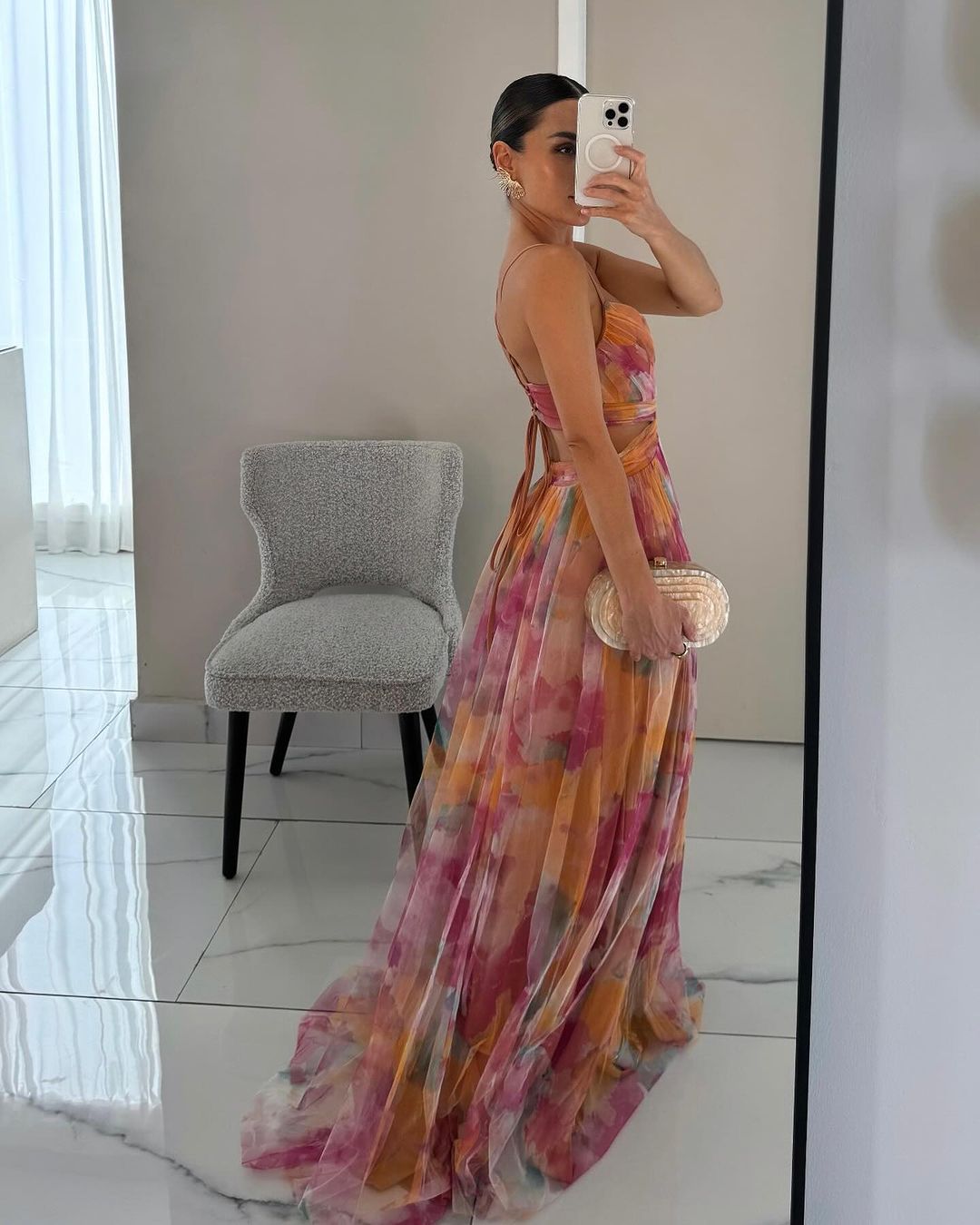 Arabel - Prachtige maxi jurk met bloemenprint