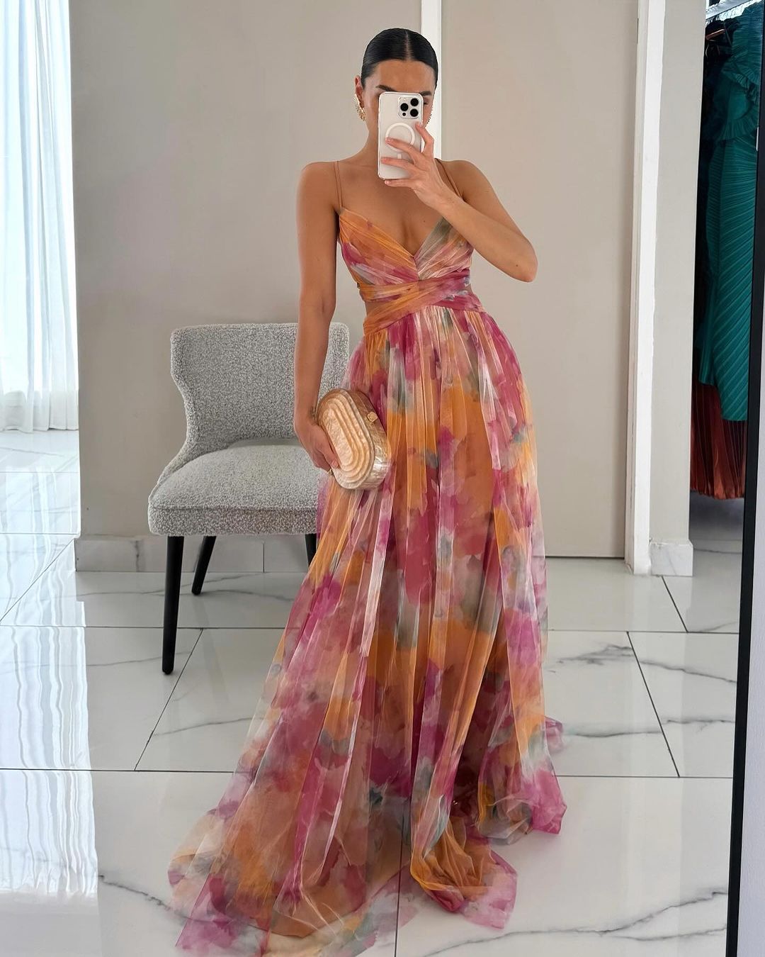 Arabel - Prachtige maxi jurk met bloemenprint