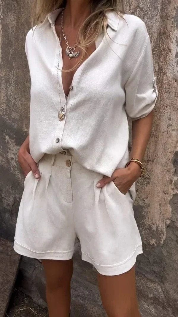 Rivia™ Set – Luchtige blouse en korte broek
