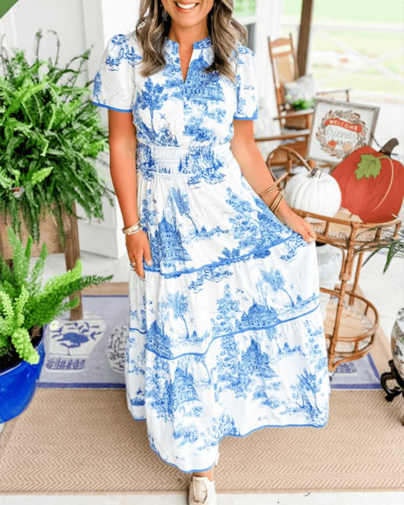 Nidoli™ - Maxi jurk met print