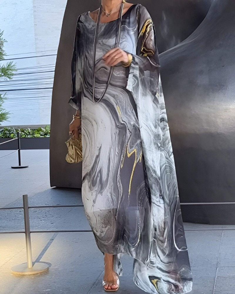 SOREA - Elegante chiffon jurk