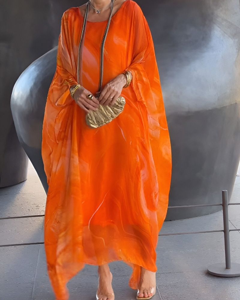 SOREA - Elegante chiffon jurk