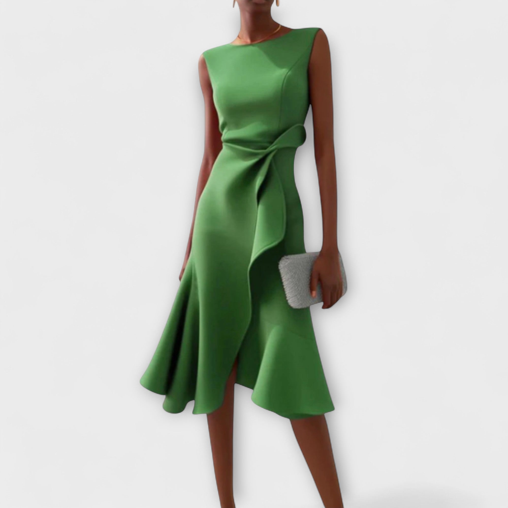 Juliette – Drapeer asymmetrische Midijurk