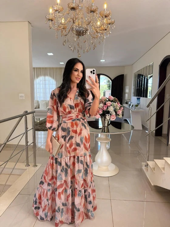 CLAUDIA | Bloemenjurk met Comfortabele Pasvorm