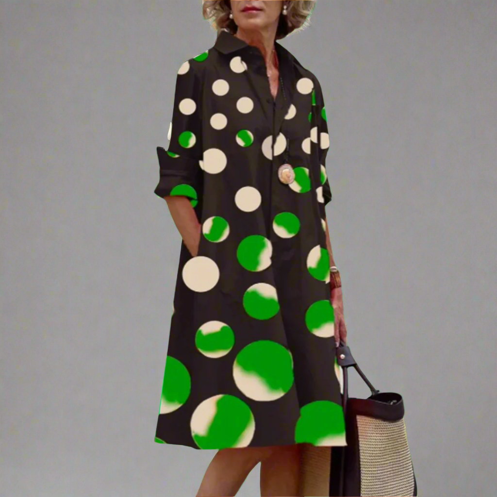 Pamela | Dames Lichte Bloemenprint Midi Jurk