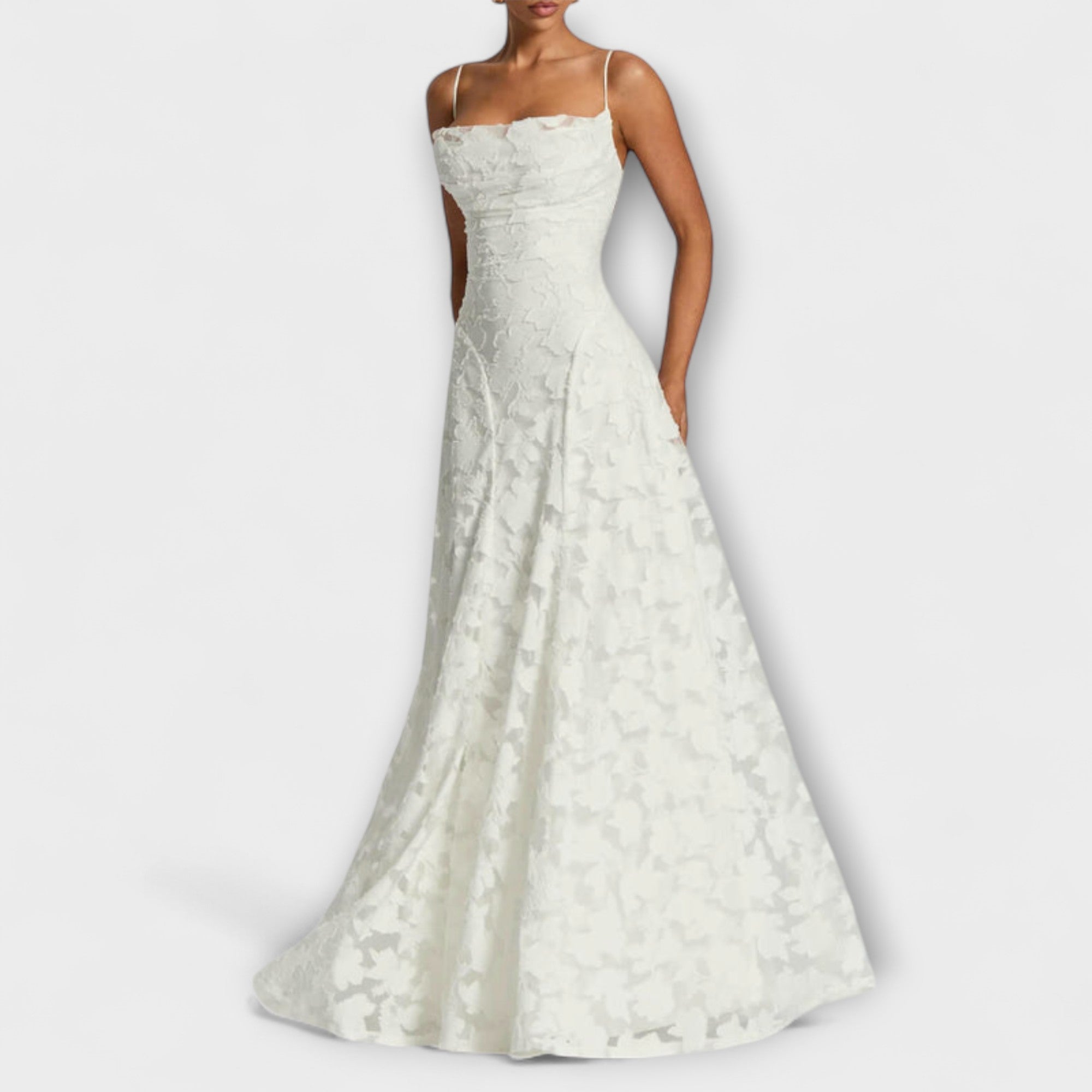 Emberly - Elegante Jacquard-Maxijurk
