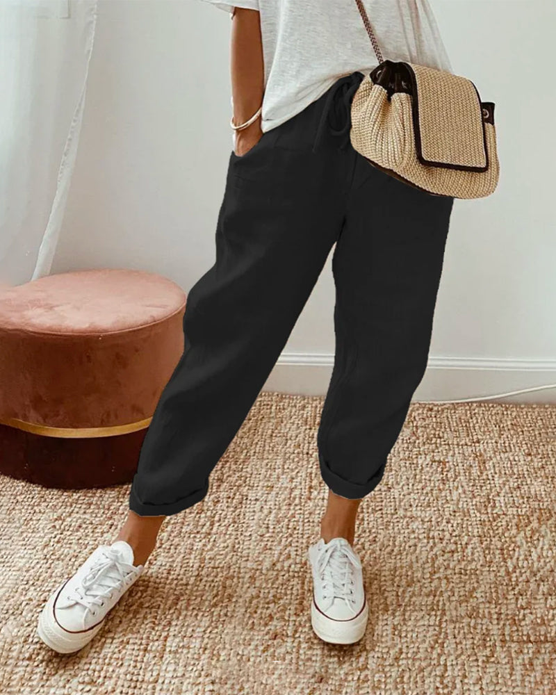 Lucy - Stijlvolle Lichtgewicht Linnen Broek
