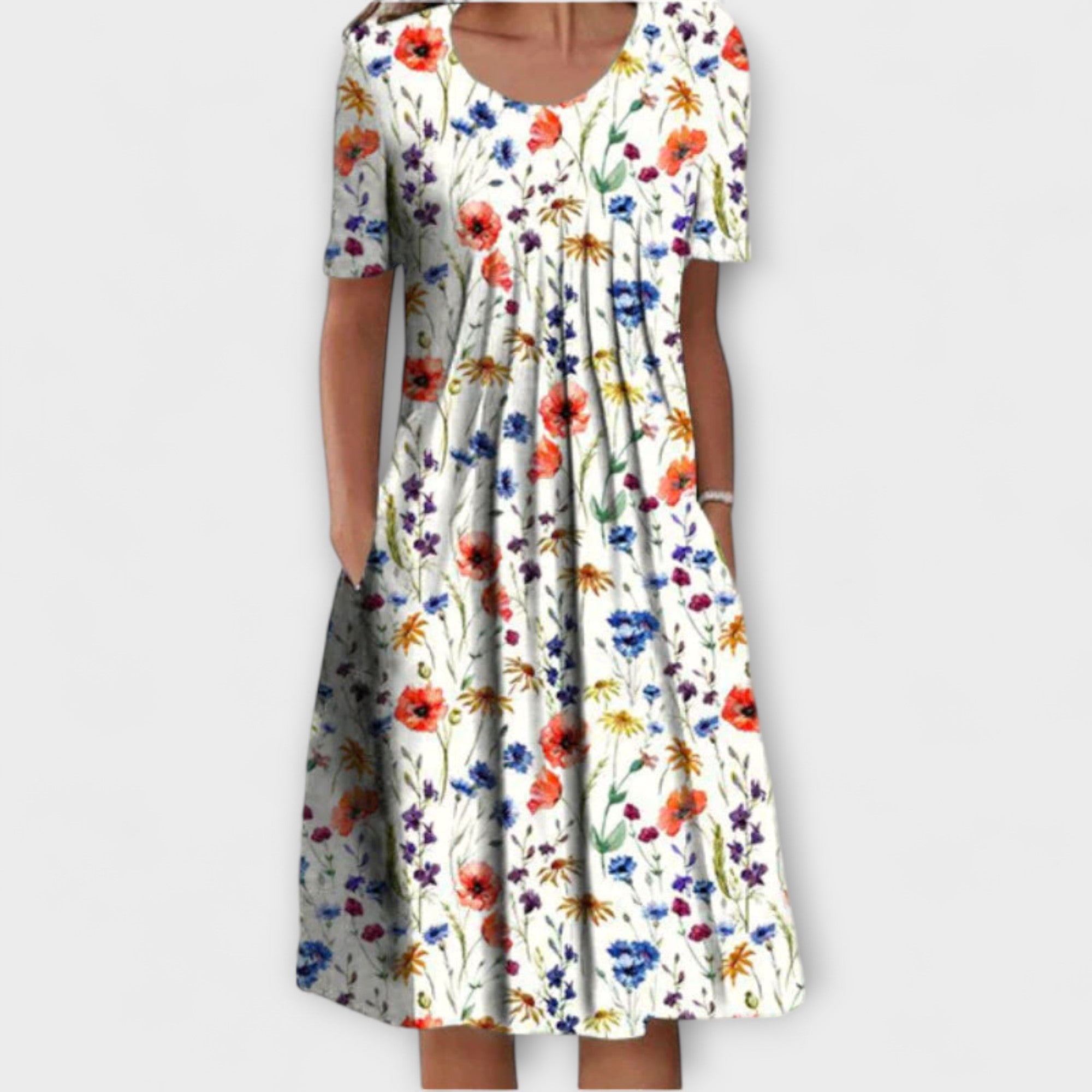 Emelie – Chic Laagjurk met Buikcontrole