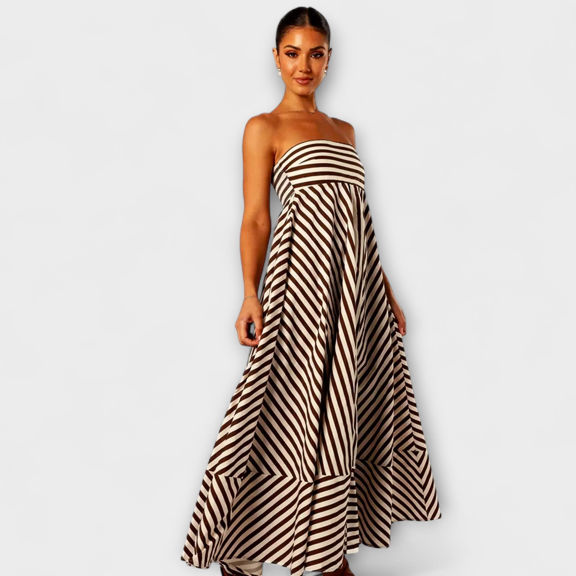 Nocturnal Charm Rüsch Maxi Jurk