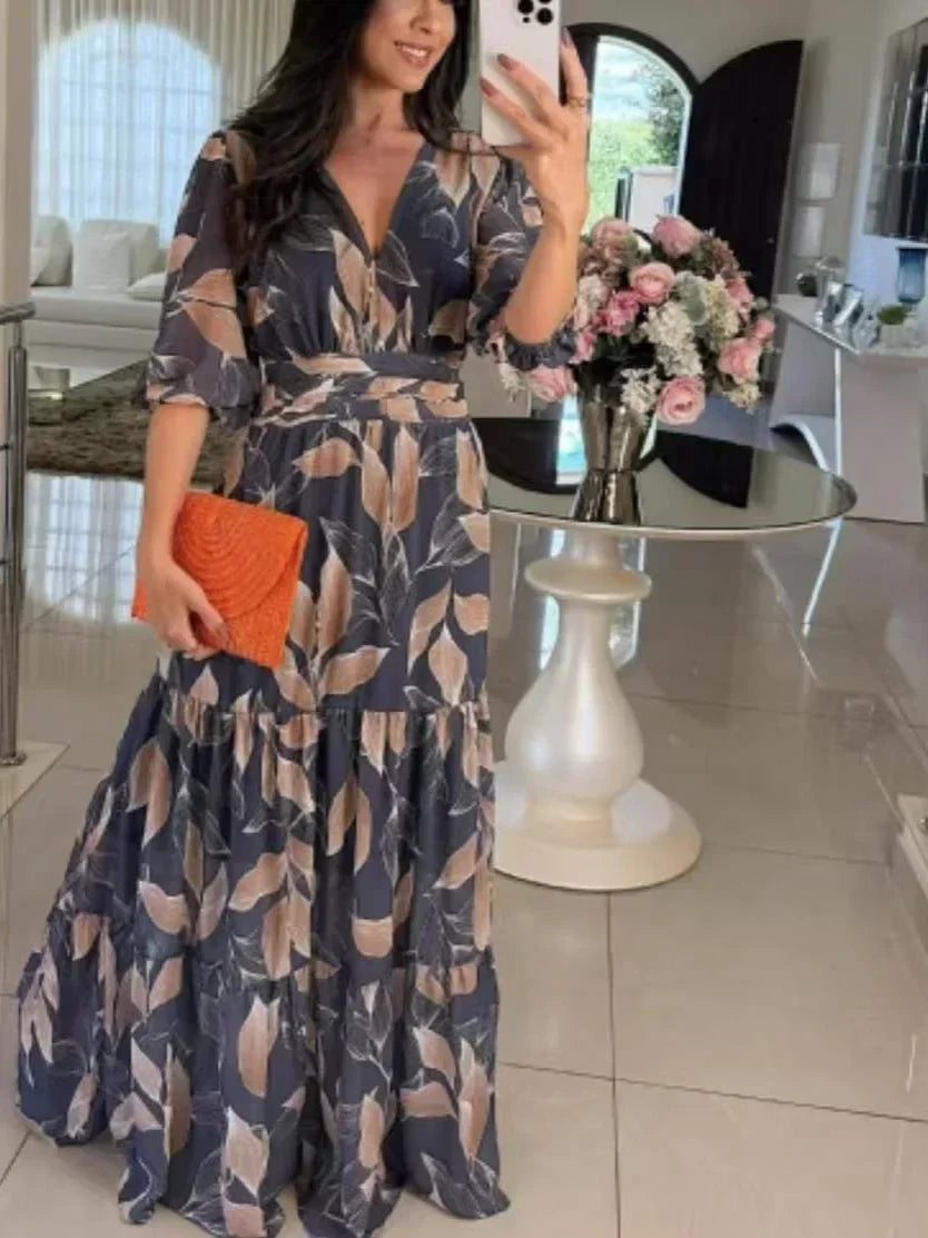 CLAUDIA | Bloemenjurk met Comfortabele Pasvorm