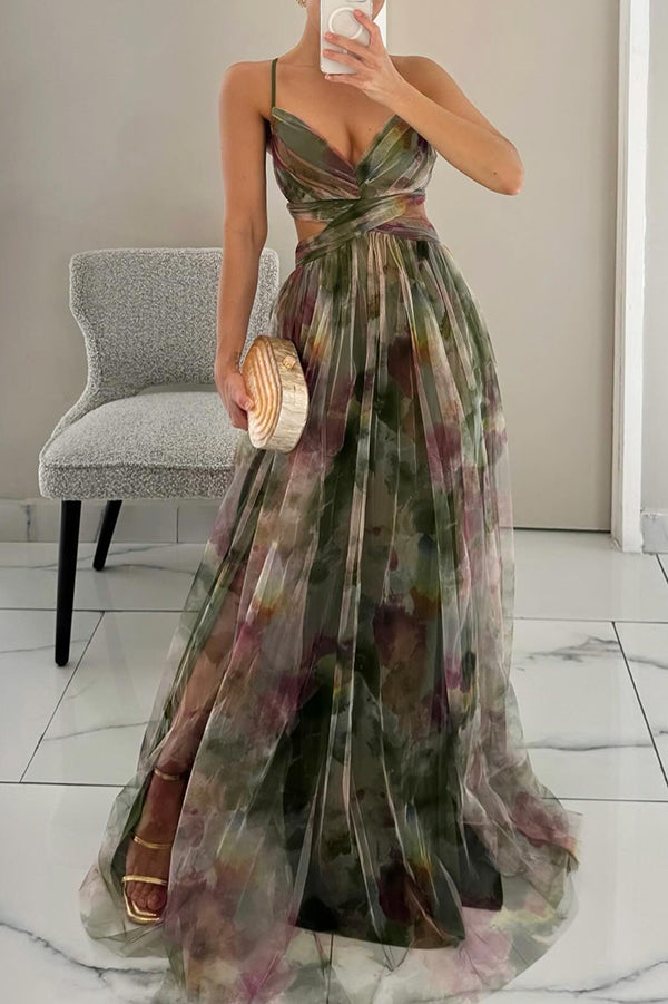 Arabel - Prachtige maxi jurk met bloemenprint