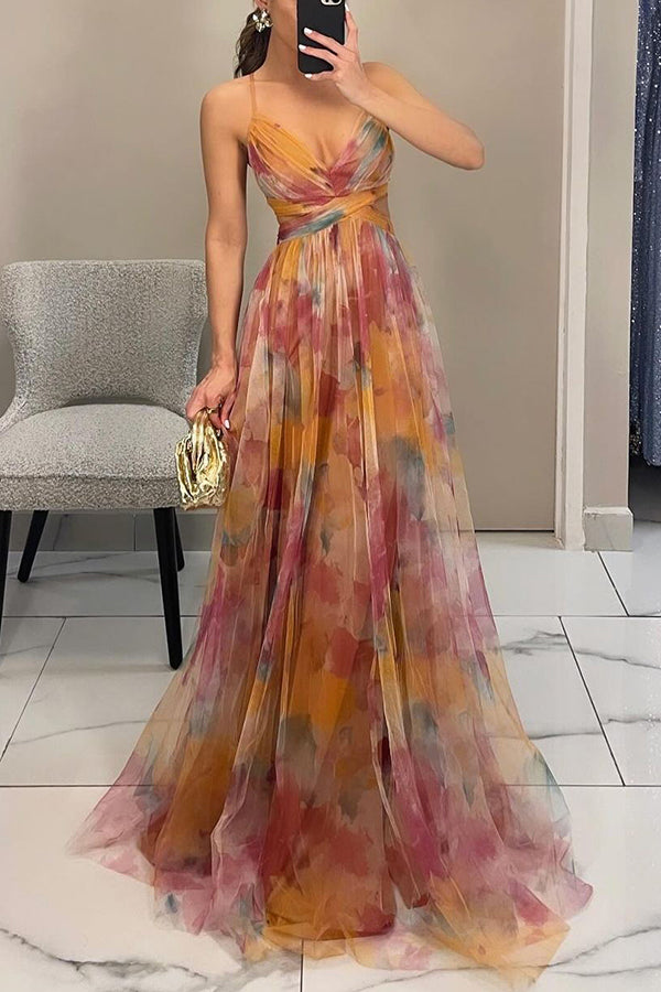Arabel - Prachtige maxi jurk met bloemenprint