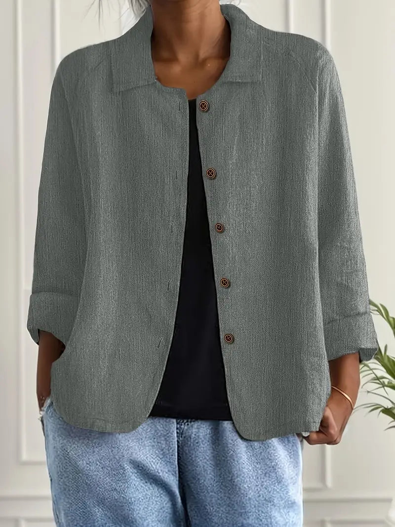 Sofia – Casual Top met Knoopsluiting