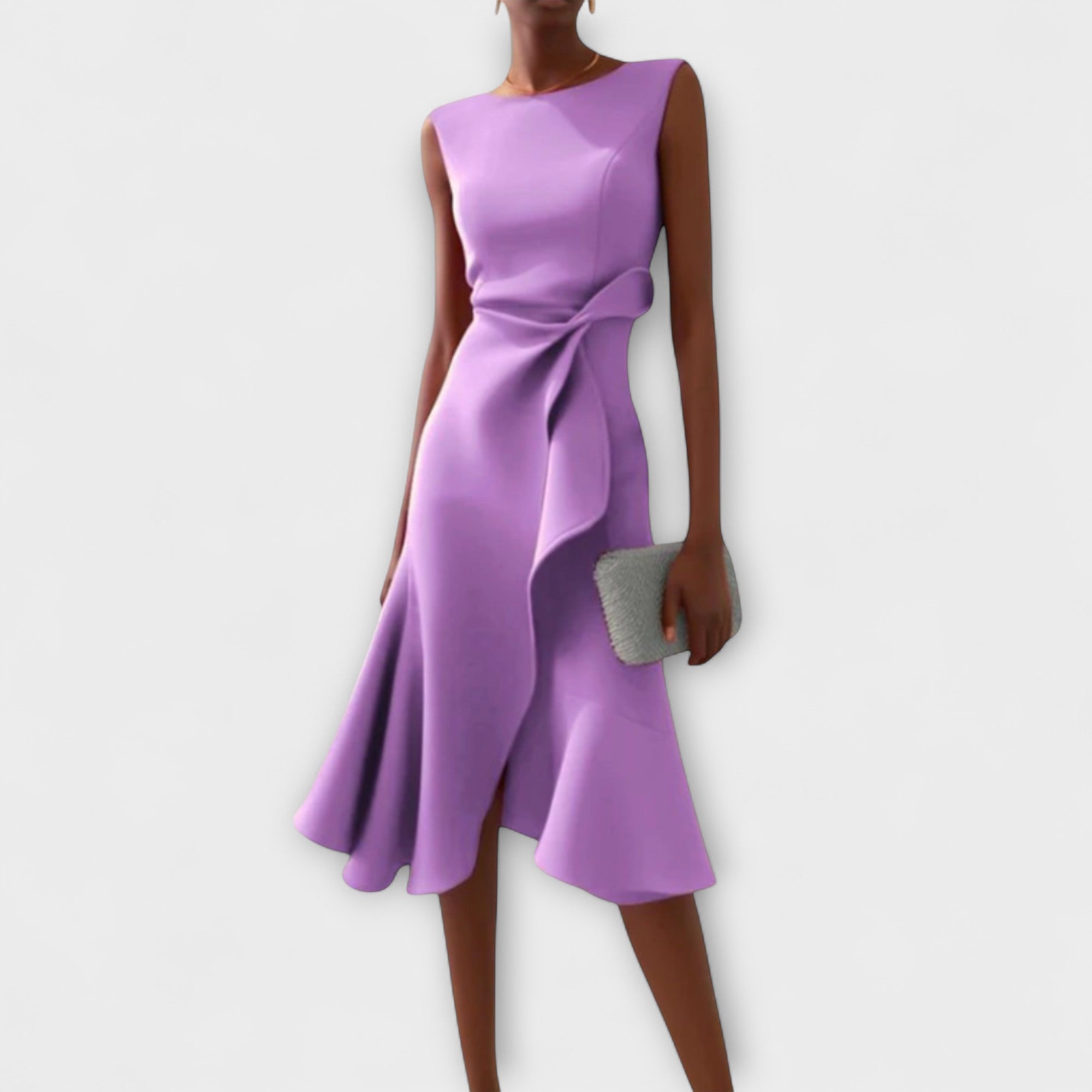 Juliette – Drapeer asymmetrische Midijurk